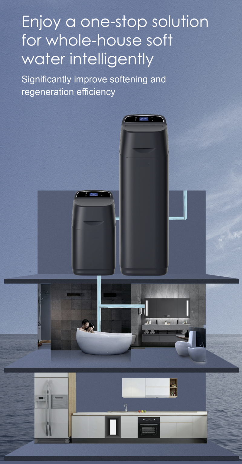Whole-House Cabinet Water Softener, High-Flow
