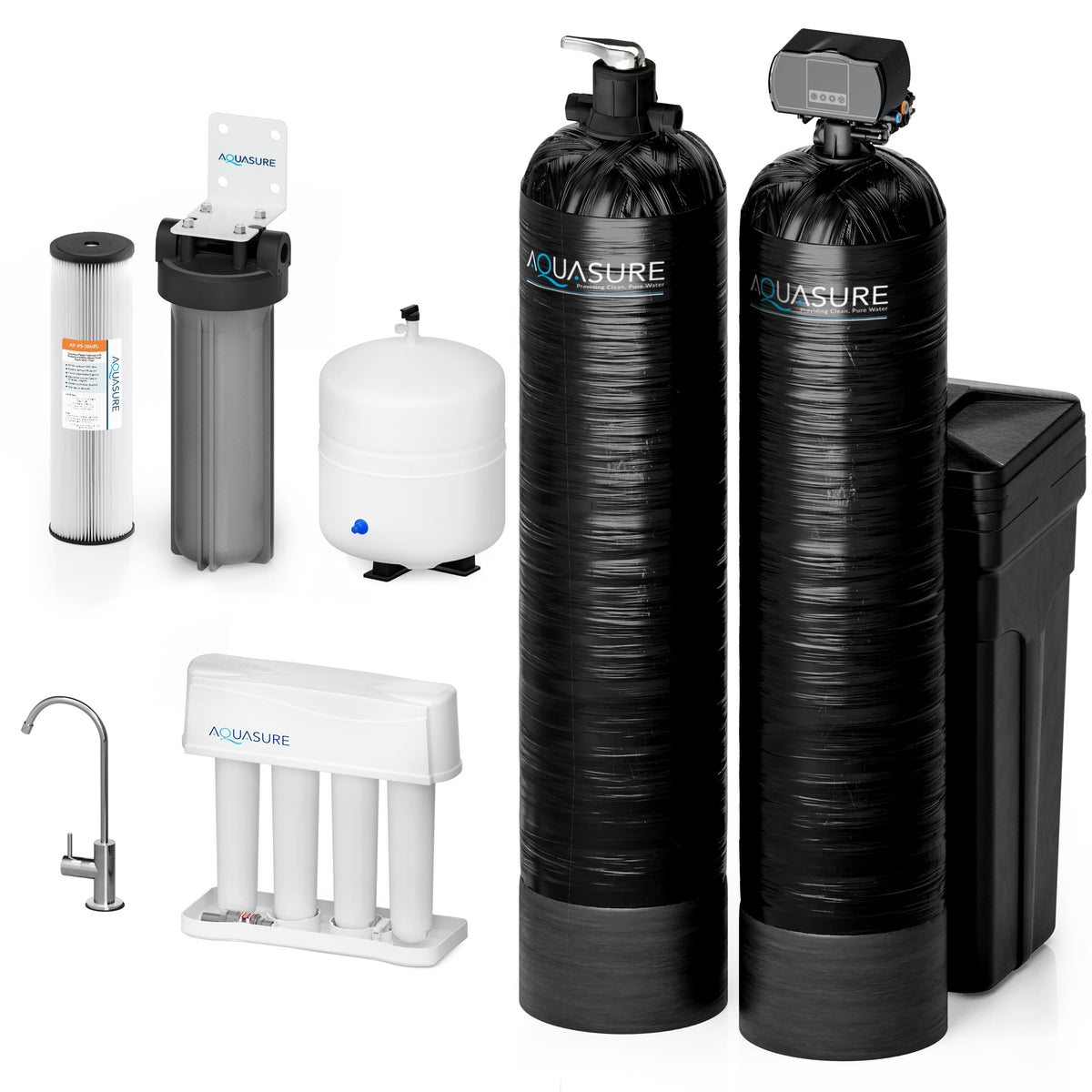 Aquasure Signature Elite Series 64K: Premium Whole House Water Treatment - 75 GPD Reverse Osmosis (RO) System AS-SE1500A